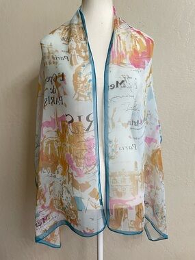 Paris architecture chiffon scarf